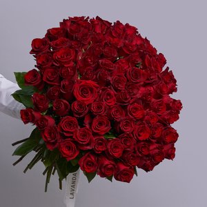 101 красная роза 50 см.