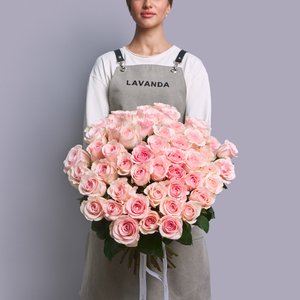 Букет из 51 Эквадорской розовой розы