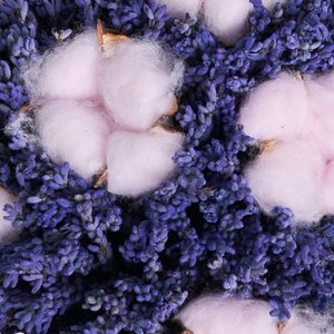 Лаванда с розовым хлопком