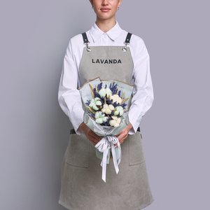 Мятный букет лаванды, хлопка и сухоцветов