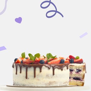 Торт "Чернично-йогуртовый" 1.2 кг.