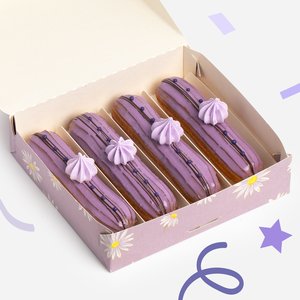 Набор из 4 эклеров «Лаванда»