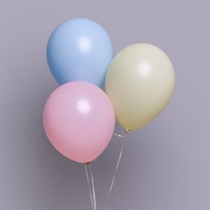 Круглый шар с гелием (пастель)
