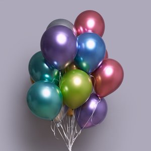 Круглый шар с гелием (хром)