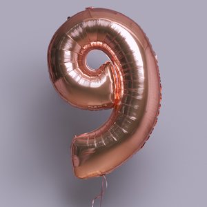 "Цифра" фольгированный шар с гелием