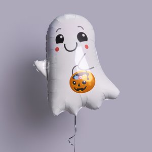 "Приведение на Хэллоуин" фольгированный шар с гелием