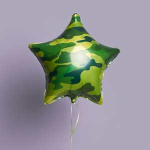 "Камуфляжная звезда" фольгированный шар с гелием