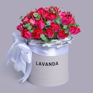 Коробочка пионовидных тюльпанов