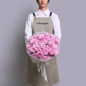 Монобукет розовых хризантем