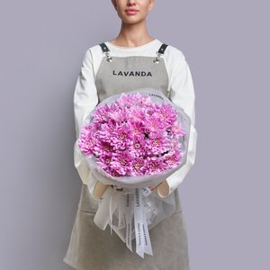 Облако розовых хризантем