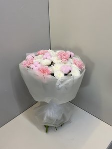 Букет с хлопком и диантусами