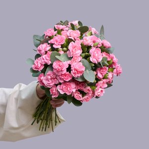 Свадебный букет из кустовых диантусов