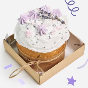 Пасхальный кулич с лавандовым кремом Шарлотт 500гр