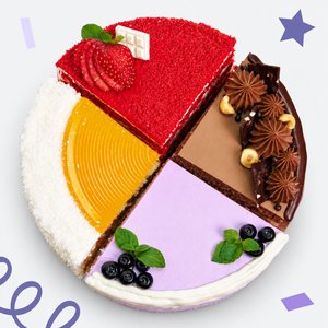 Торт «Четвертинки» 1.2 кг.