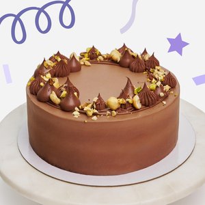Торт "Шоколадно-арахисовый с карамелью" 1.2 кг.