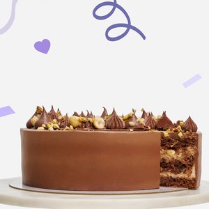 Торт "Шоколадно-арахисовый с карамелью" 1.2 кг.